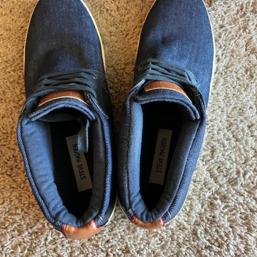 Steve Madden Men Denim Ankle Boots - Picture 3 of 6